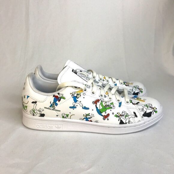 adidas Originals Stan Smith Disney Goofy White Men Classic Casual ‎ FZ0061 sz 8 - Picture 1 of 6